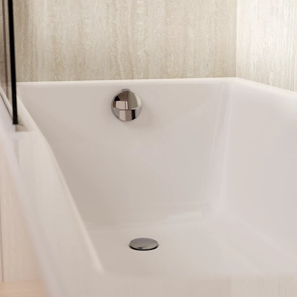 Bath Click Clack Waste with Filler (Slimline) Chrome