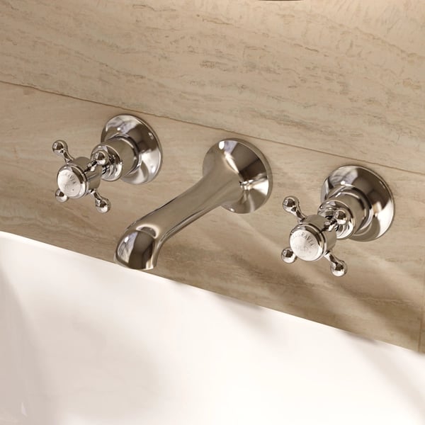 Belgravia 3 Hole Basin Wall Tap