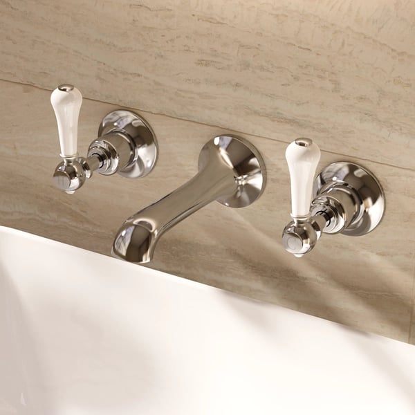 Belgravia 3 Hole Basin Wall Tap
