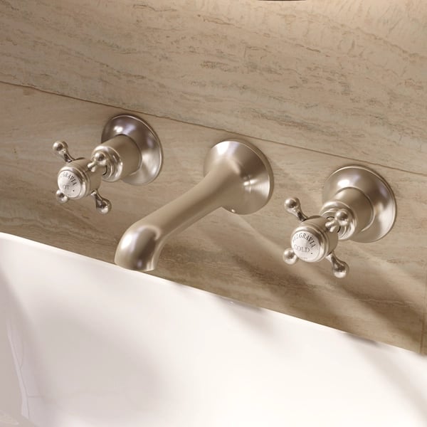 Belgravia 3 Hole Basin Wall Tap