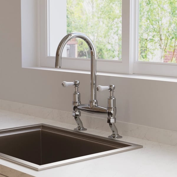 Belgravia Kitchen Mixer Deck Mounted Chrome