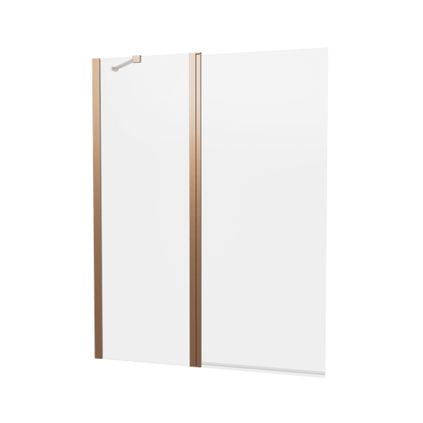 Clear 6 Double Bath Screen in Brushed Bronze