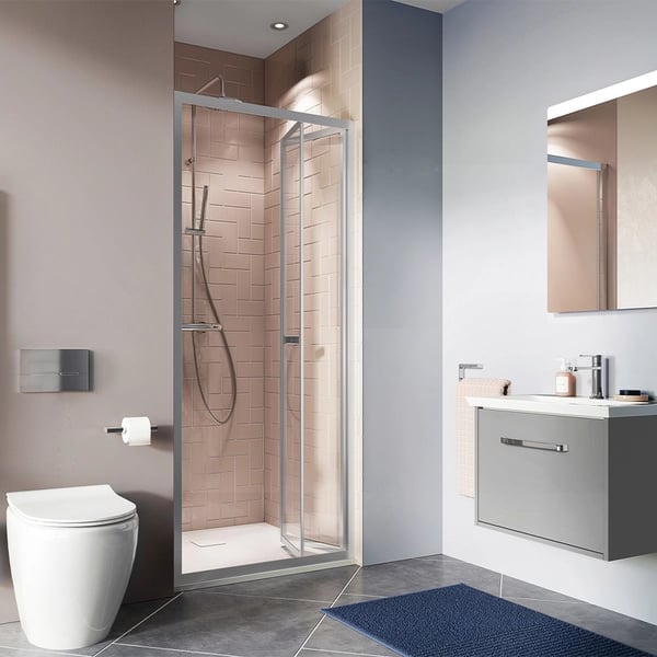 Clear 6 Bifold Door 760 Chrome