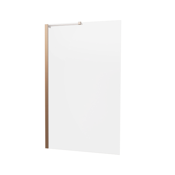 Clear 6 Fixed Bath Screen in Brushed Bronze