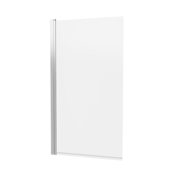 Clear 6 Hinged Bath Screen in Chrome