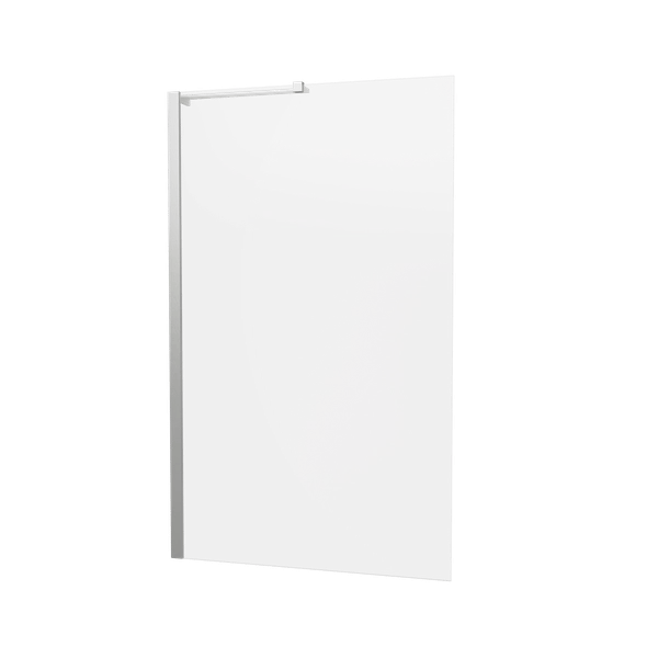 Clear 6 Fixed Bath Screen in Brushed Nickel