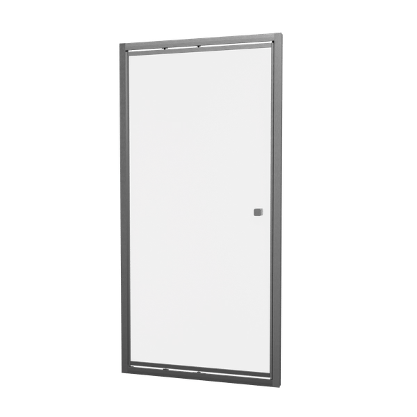 Clear 6 Infold Shower Door with Side Panel in Slate