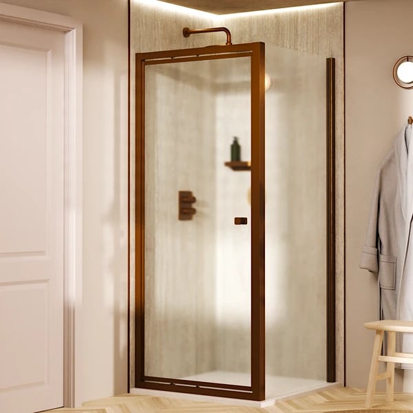 Clear 6 Infold Shower Door with Side Panel