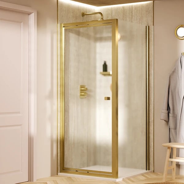 Clear 6 Infold Shower Door with Side Panel
