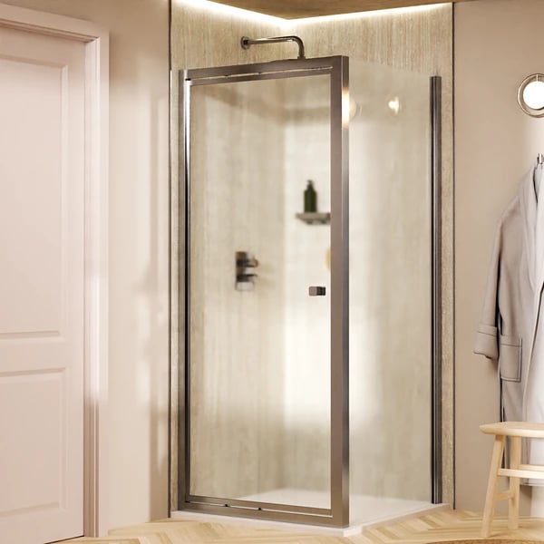 Clear 6 Infold Shower Door with Side Panel