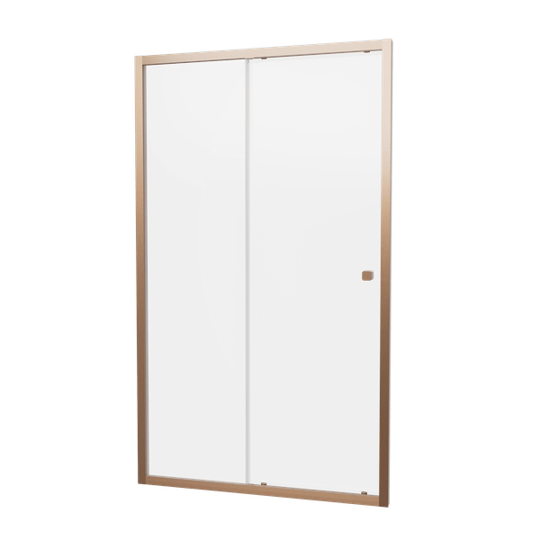 Clear 6 Sliding Shower Door with Side Panel in Brushed Bronze