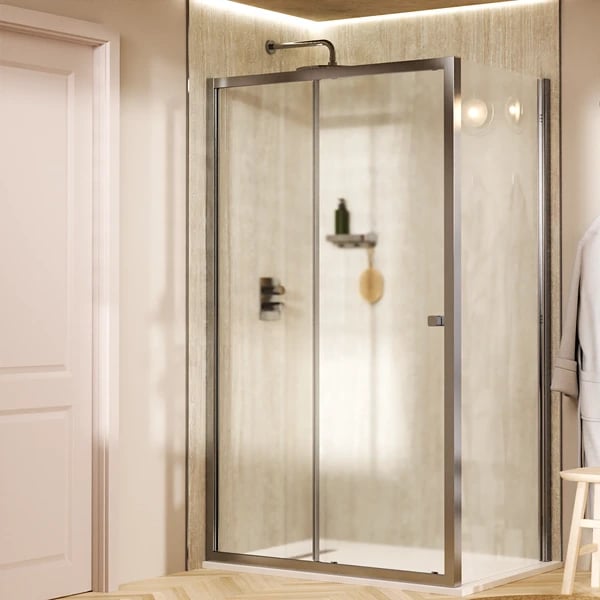 Clear 6 Sliding Shower Door with Side Panel