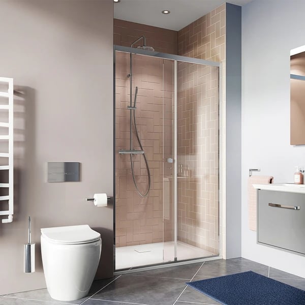 Clear 6 Sliding Shower Door in Chrome