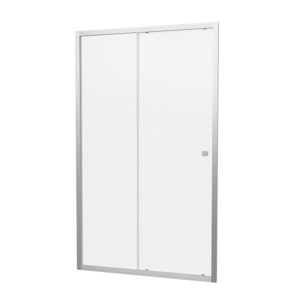 Clear 6 Sliding Shower Door with Side Panel in Brushed Nickel