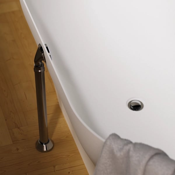 Special bath waste for Natural Stone Bath Chrome