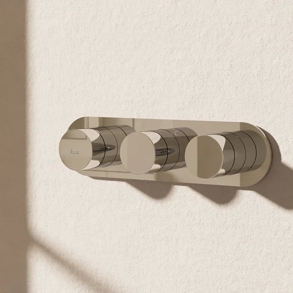 Dial Central Thermostatic Bath Valve with 2 Way Diverter Chrome