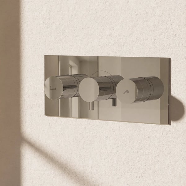 Dial Kai Lever Thermostatic Bath Valve with 2 Way Diverter Chrome