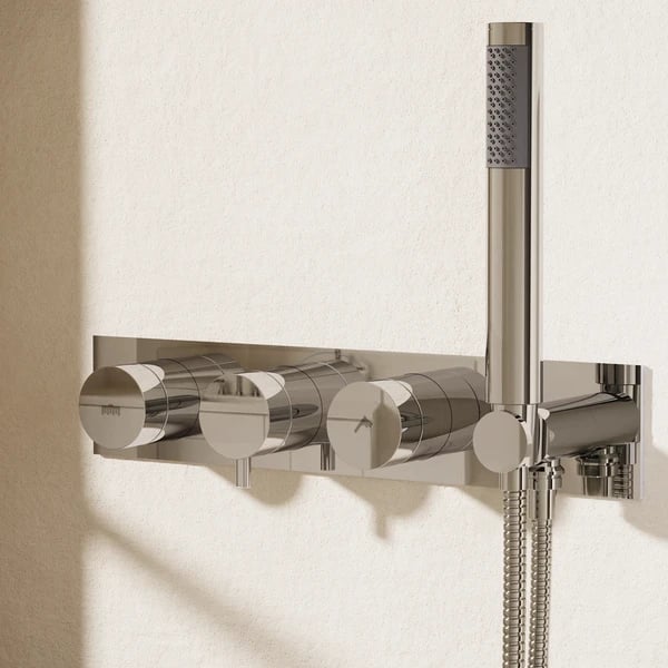 Dial Kai Lever Thermostatic Shower Valve with 2 Way Diverter & Handset Chrome