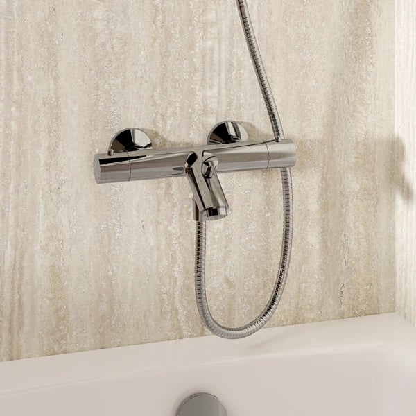 Exposed Kai Thermostatic Bath Shower Mixer Chrome