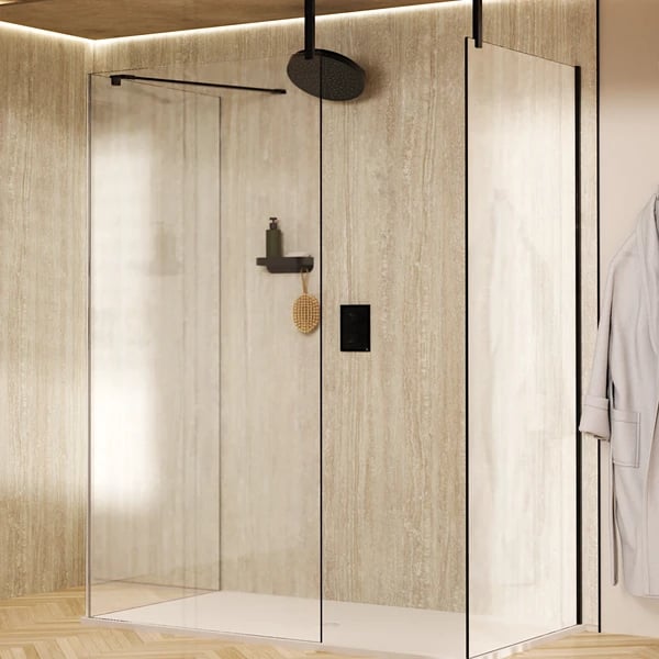 Gallery 10 Walk In Enclosure in Matt Black