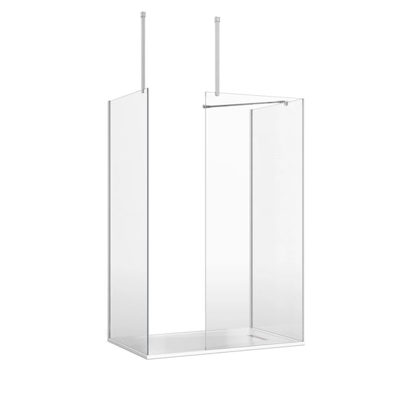 Gallery 8 Walk In Enclosure in Brushed Nickel