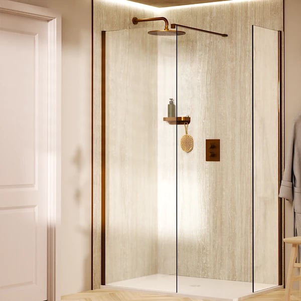 Gallery 10 Corner Shower in Brushed Bronze