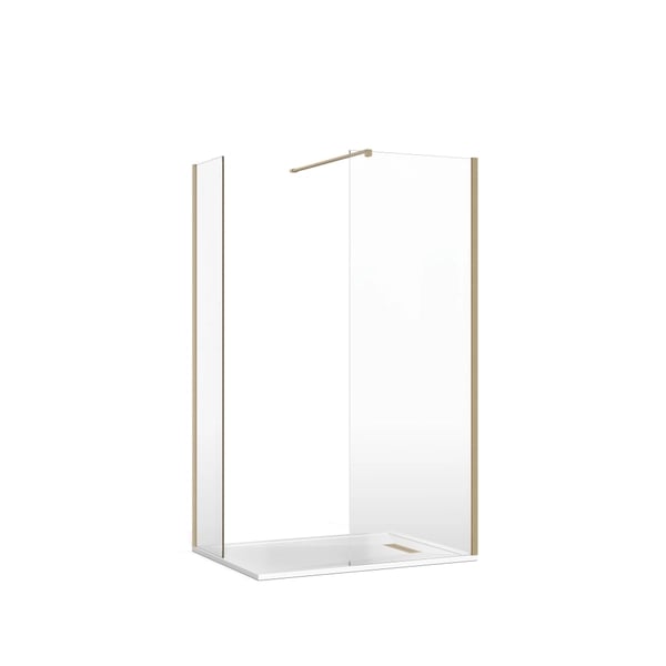 Gallery 8 Corner Shower in Brushed Brass