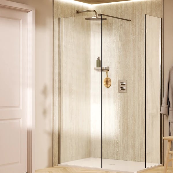 Gallery 10 Corner Shower in Brushed Nickel