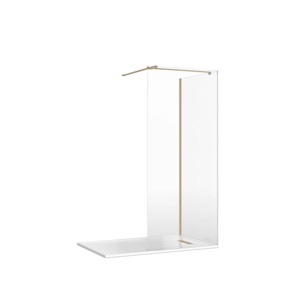 Gallery 10 Glass Corner Shower in Brushed Brass