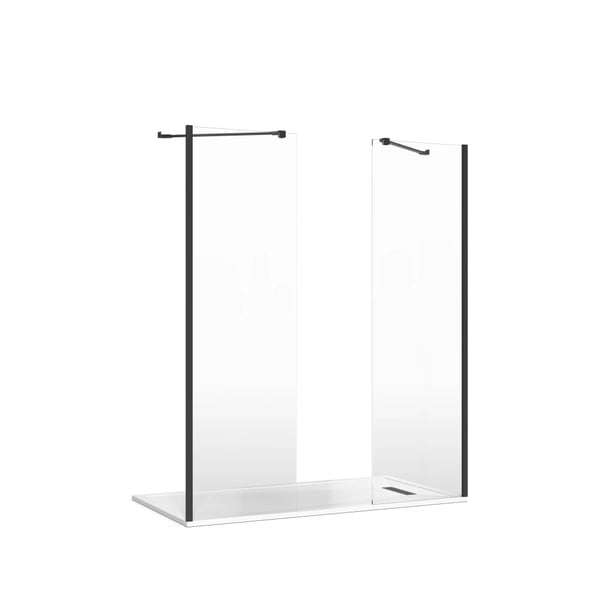 Gallery 10 Double Recessed Shower in Matt Black