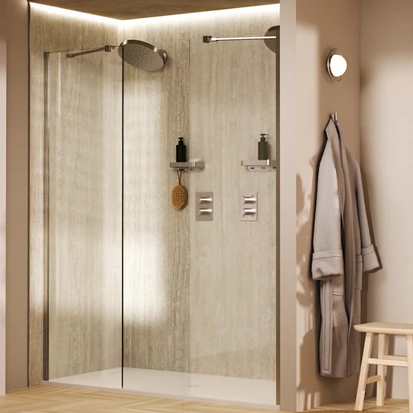 Gallery 10 Double Recessed Shower in Brushed Nickel