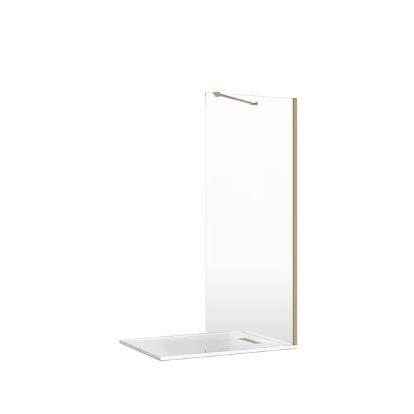 Gallery 10 Walk In Recessed Shower in Brushed Brass