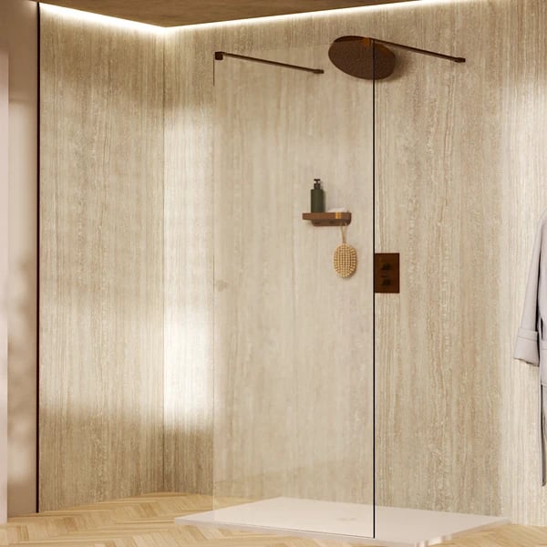Gallery 10 Walk Through Shower in Brushed Bronze