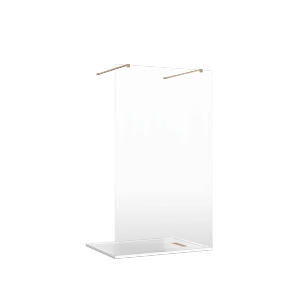 Gallery 10 Walk Through Shower in Brushed Brass