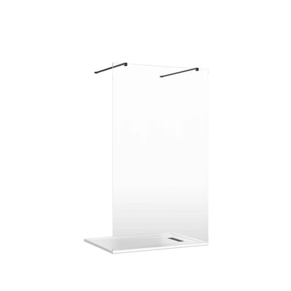 Gallery 10 Walk Through Shower in Matt Black