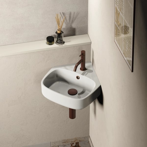 Kai S Corner Basin with Overflow White