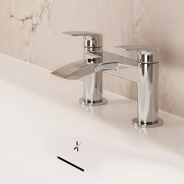 Flow Bath Filler Dual Lever Chrome