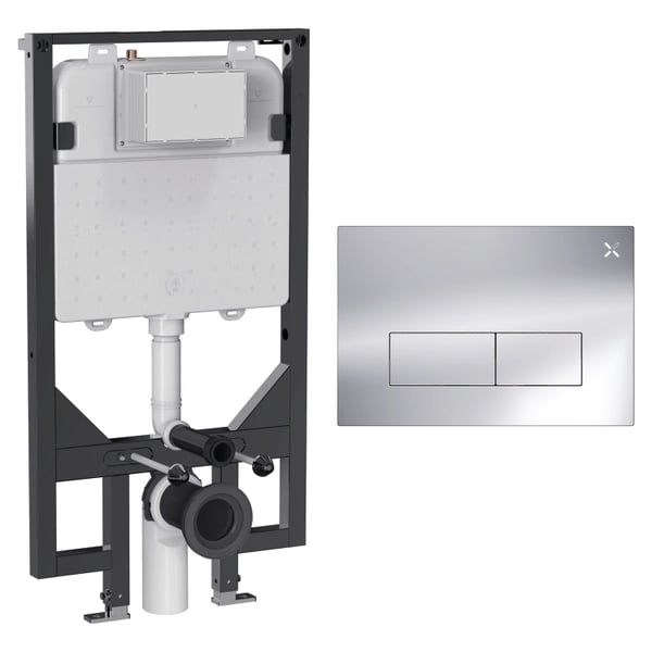MPRO SS Ultra Slim Concealed Cistern Frame Set 5
