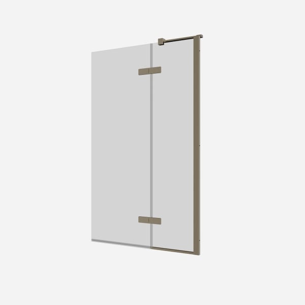 Optix 10 180° Hinged Bath Screen with Inline