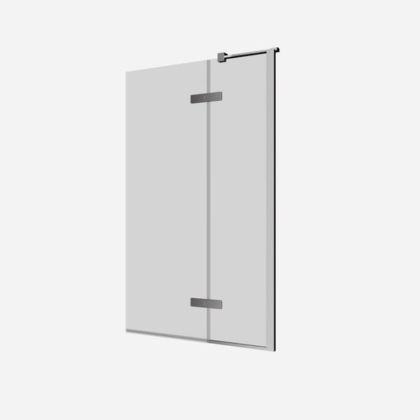 Optix 10 180° Hinged Bath Screen with Inline