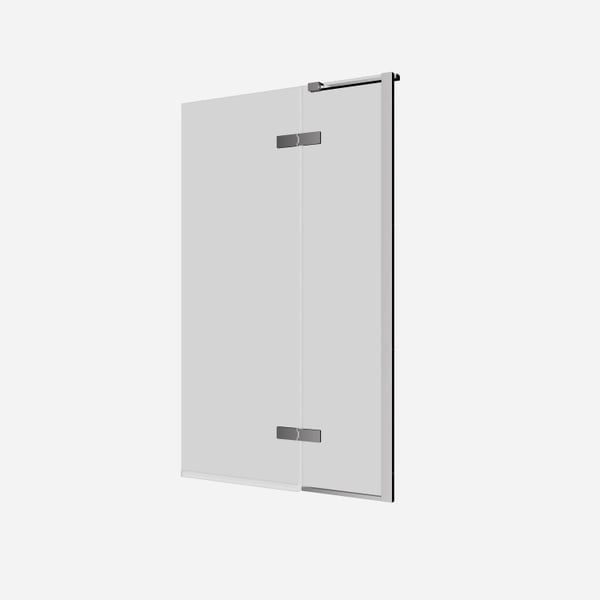 Optix 10 90° Hinged Bath Screen with Inline