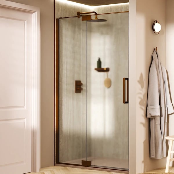 Optix 10 Pivot Shower Door with Inline