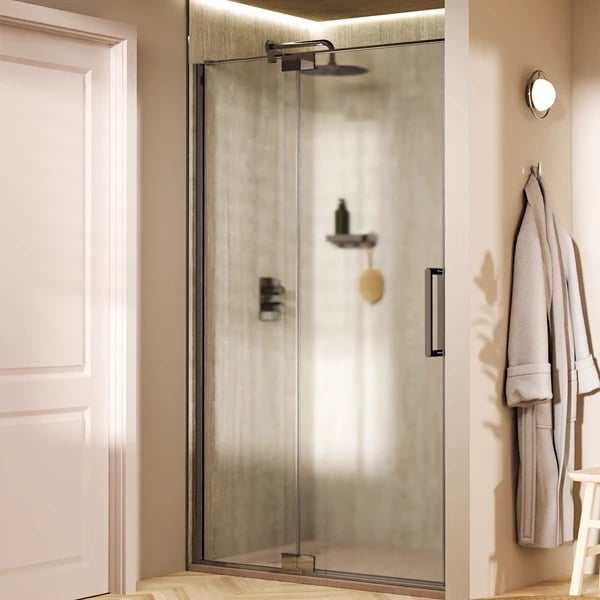 Optix 10 Pivot Shower Door with Inline