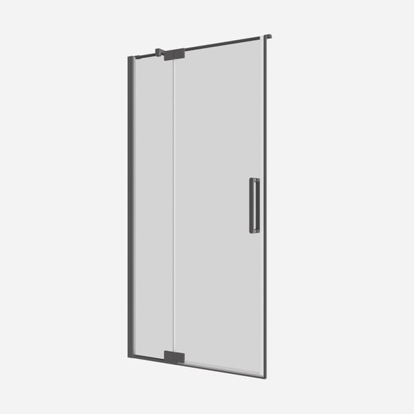 Optix 10 Pivot Shower Door with Inline in Slate