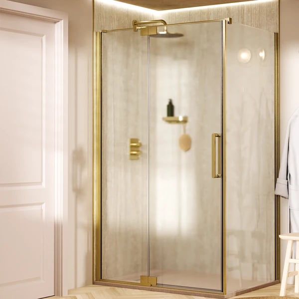 Optix 10 Pivot Shower Door with Side Panel
