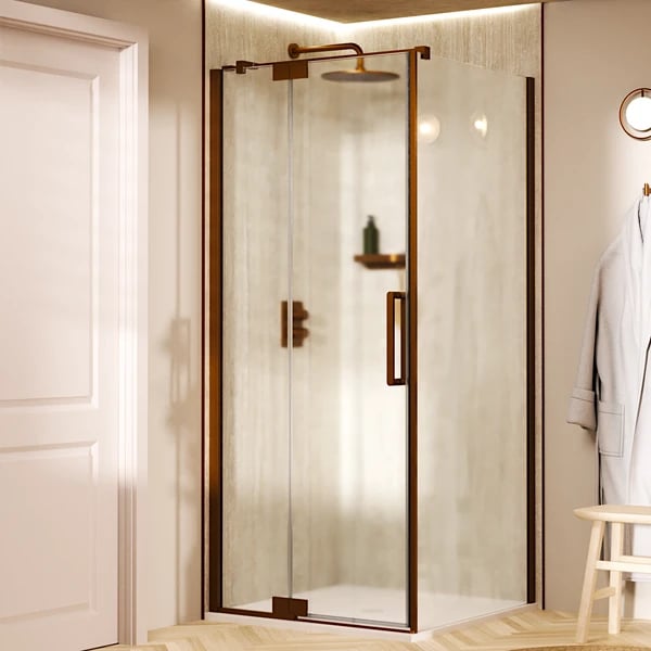 Optix 10 Pivot Shower Door with Side Panel