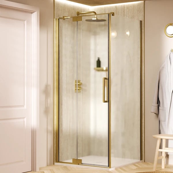 Optix 10 Pivot Shower Door with Side Panel