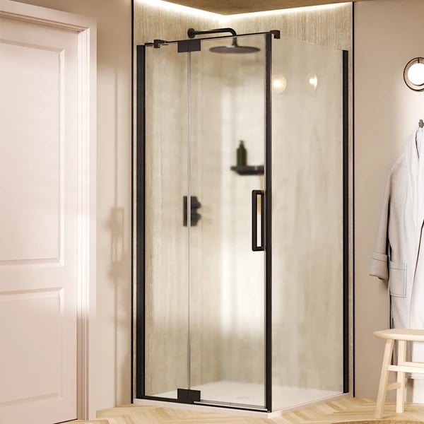 Optix 10 Pivot Shower Door with Side Panel