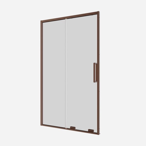 Optix 10 Sliding Shower Door in Brushed Bronze
