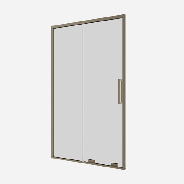 Optix 10 Sliding Shower Door in Brushed Brass